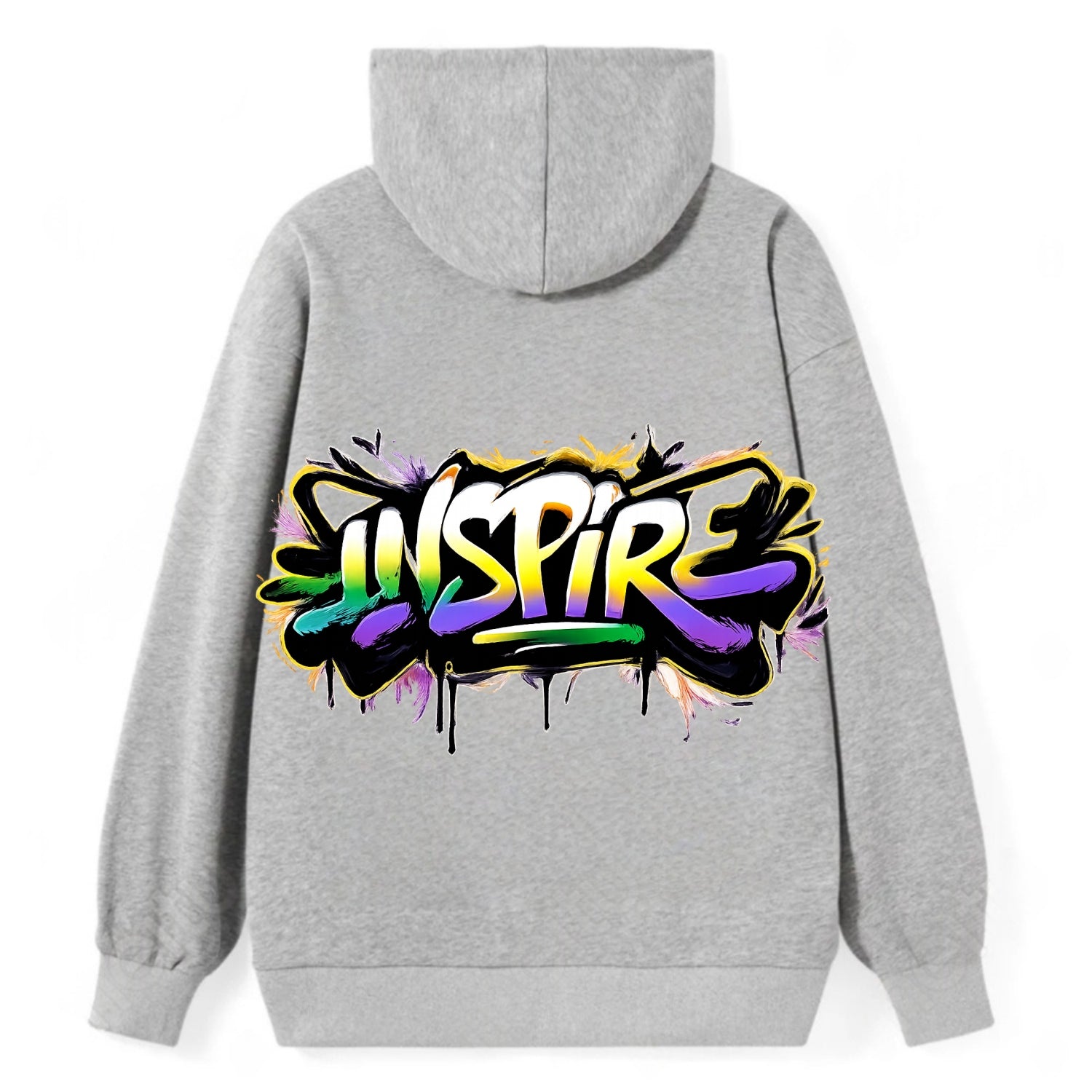 Bold typography design - "INSPIRE" - motivating others, being the spark - Classic Pullover Hoodie - Grey