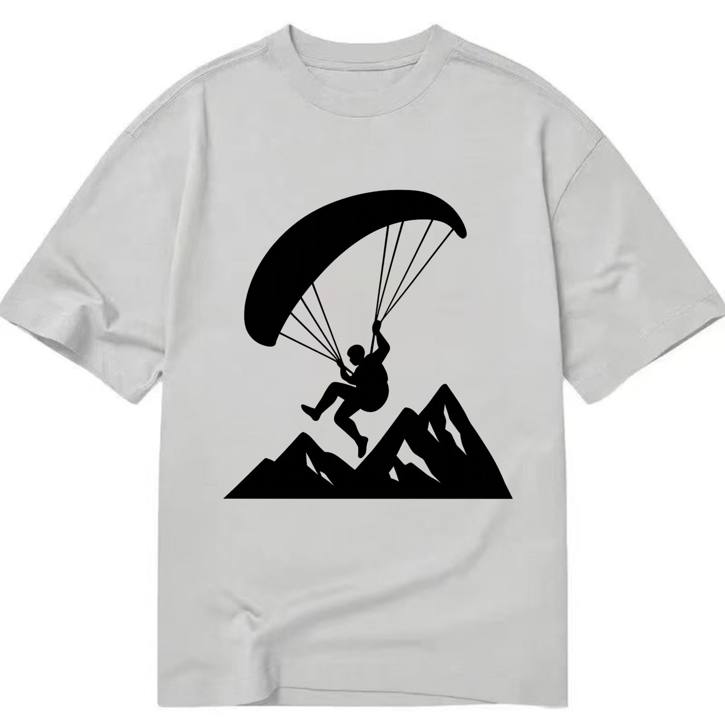 Paraglider soaring over mountain peaks - Classic T-shirt - Grey