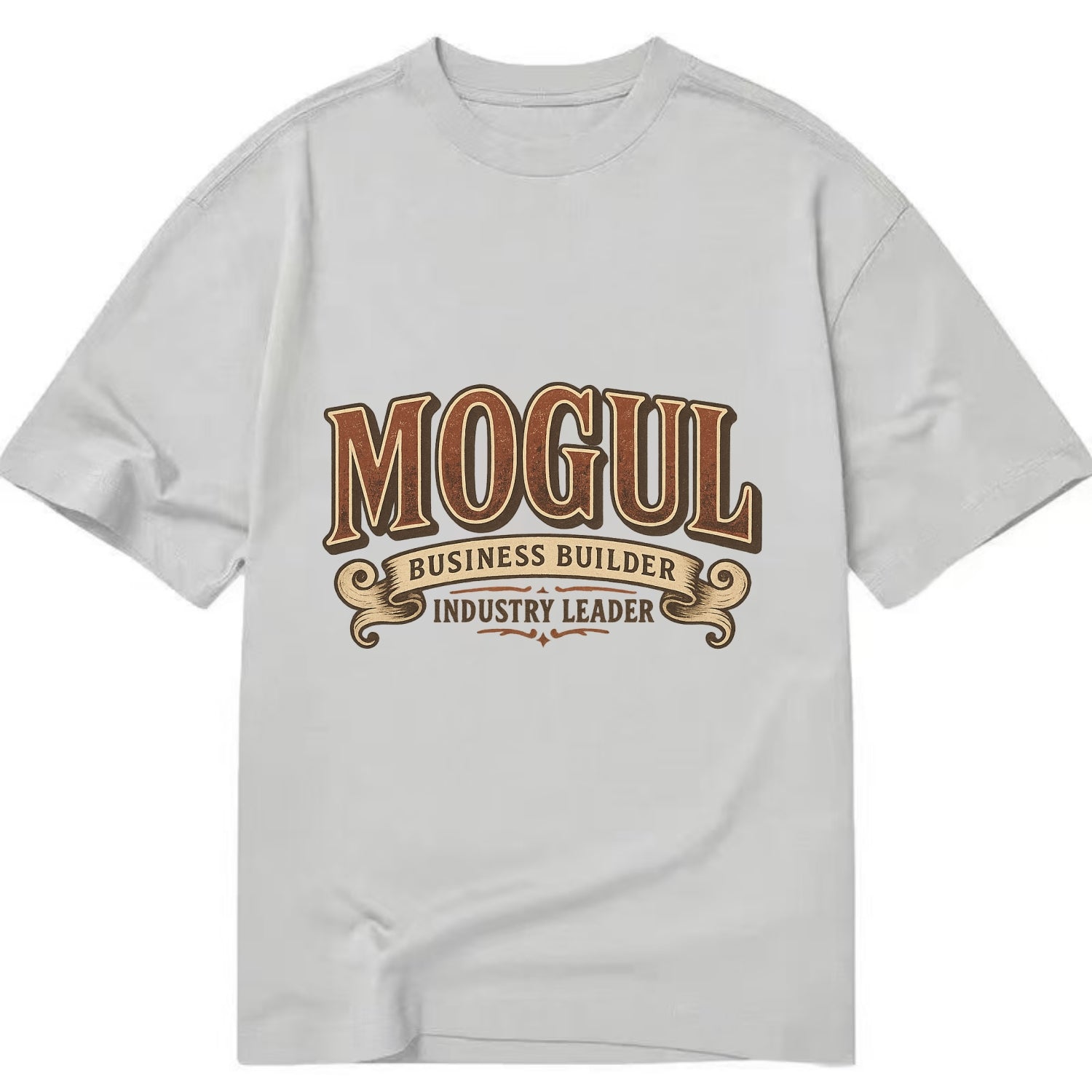 Bold typography design - "MOGUL" - business builder, industry leader - Classic T-shirt - Grey