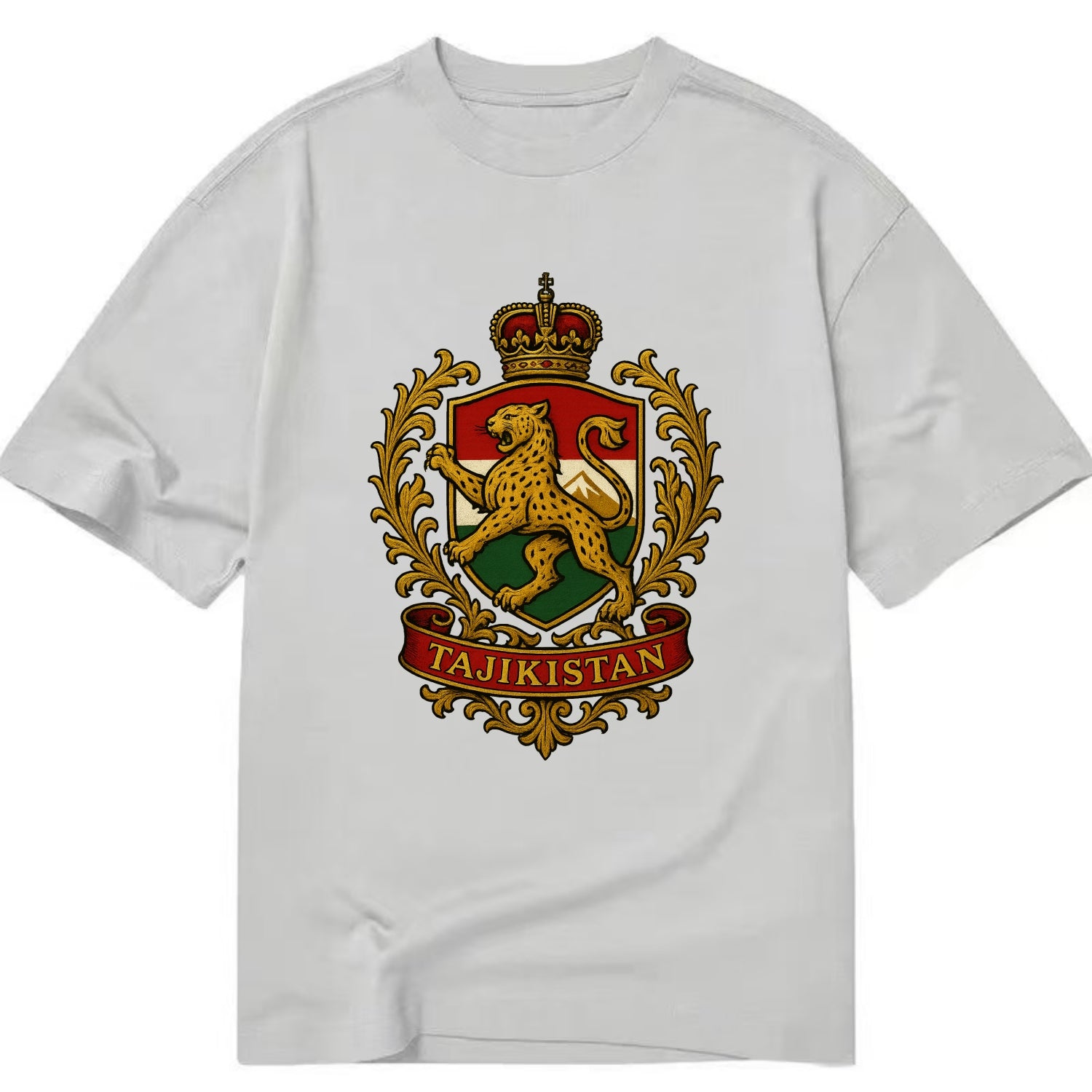 Tajikistan Heritage Badge  - Classic T-shirt - Grey