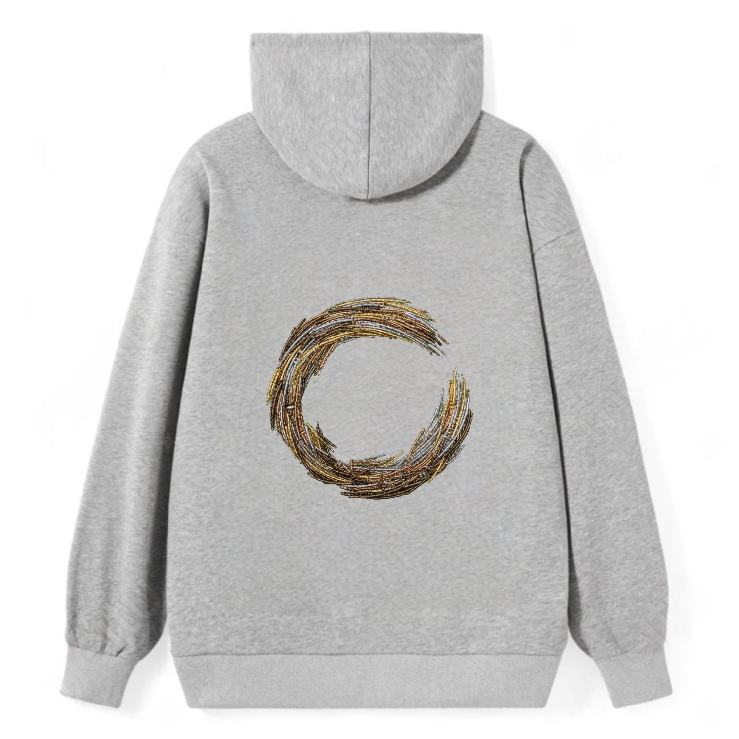 Enso Circle - Classic Pullover Hoodie - Grey