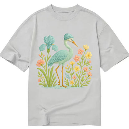 Mint Crane - Classic T-shirt - Grey