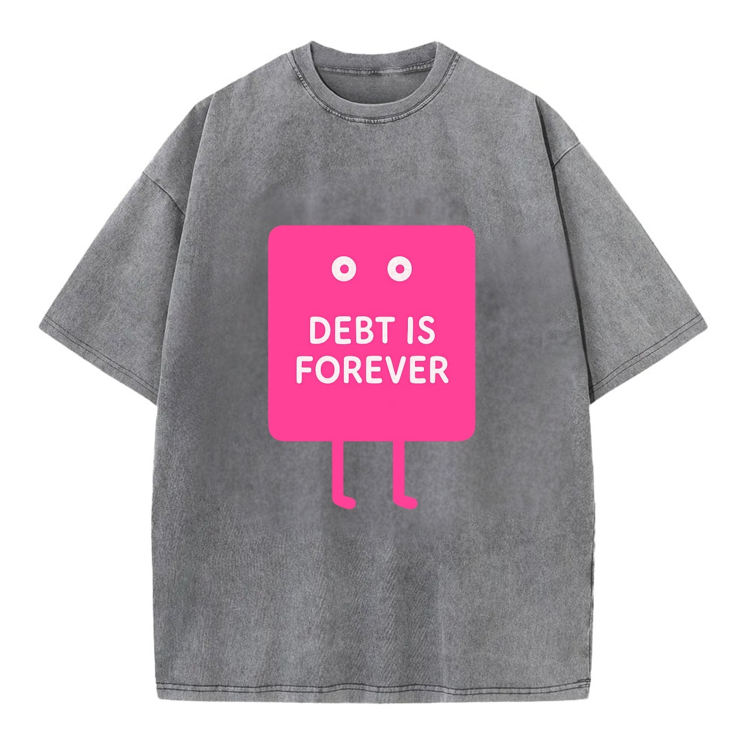 DEBT IS FOREVER | Immortal credit card - Vintage T-shirt - Grey