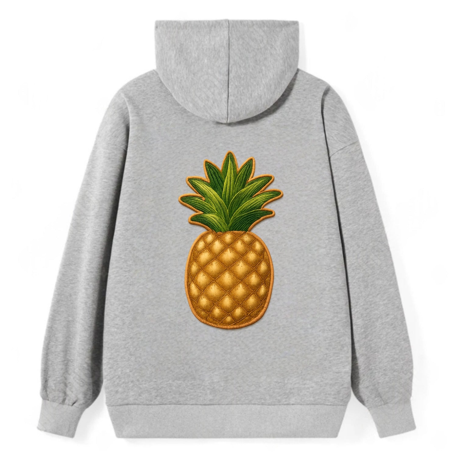 PINEAPPLE CROWN - tropical fruit in yellow and green , hospitality - Classic Pullover Hoodie - Grey