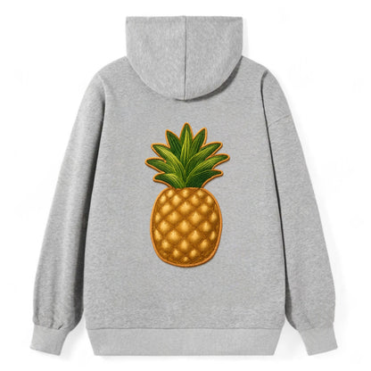PINEAPPLE CROWN - tropical fruit in yellow and green , hospitality - Classic Pullover Hoodie - Grey
