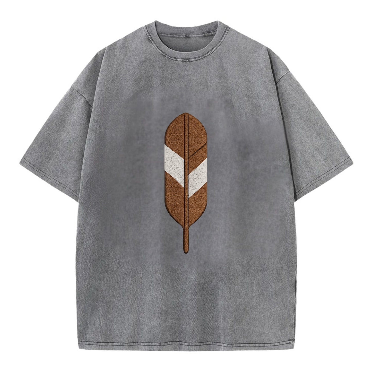 Eagle Feather  - Vintage T-shirt - Grey