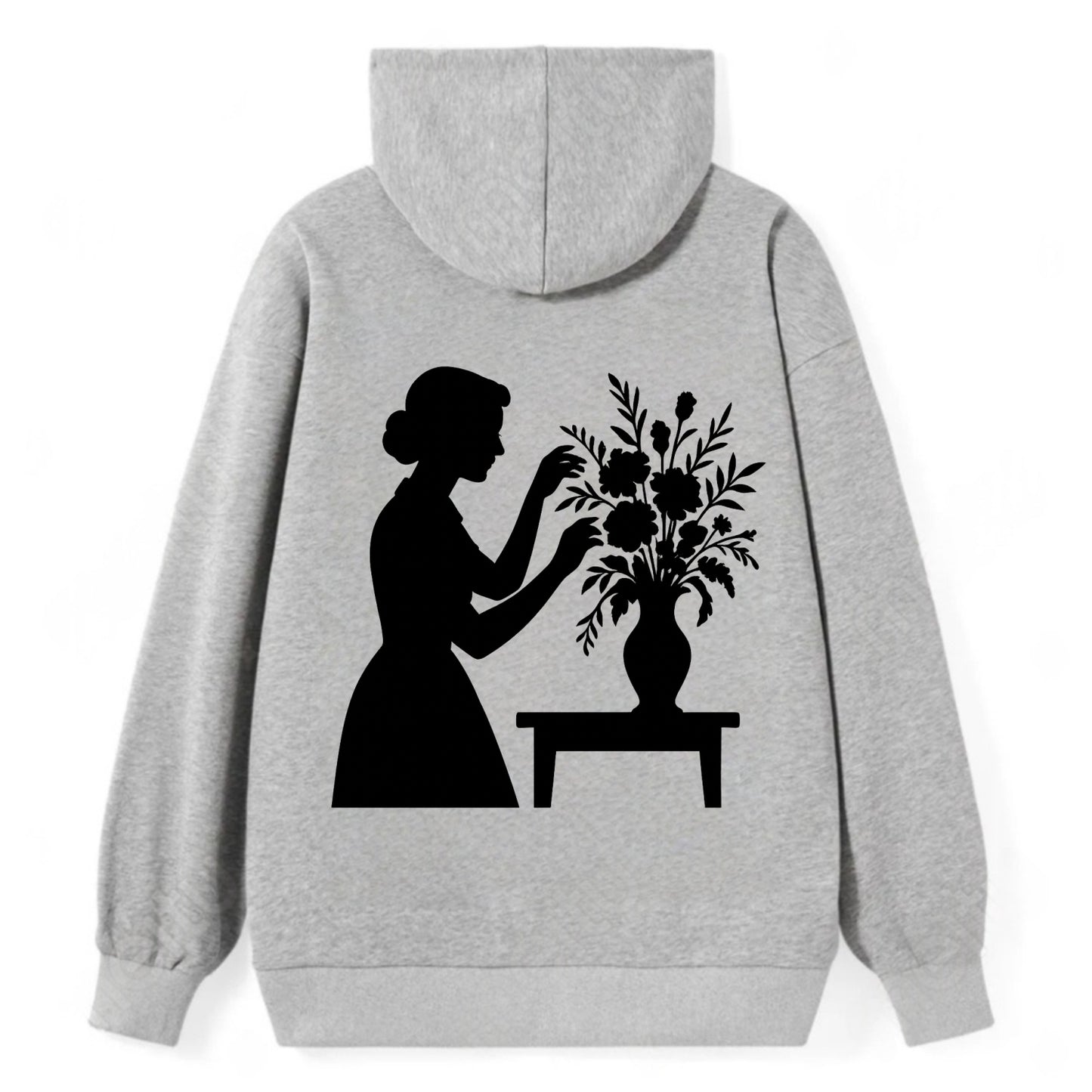 Florist arranging dramatic bouquet - Classic Pullover Hoodie - Grey
