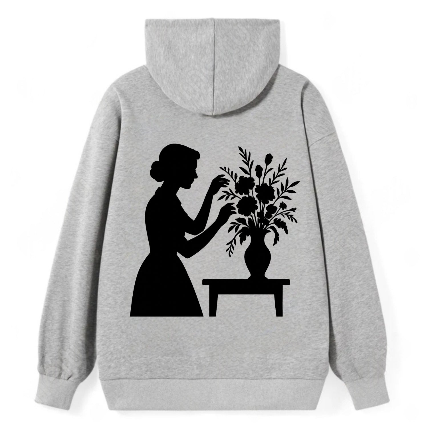 Florist arranging dramatic bouquet - Classic Pullover Hoodie - Grey