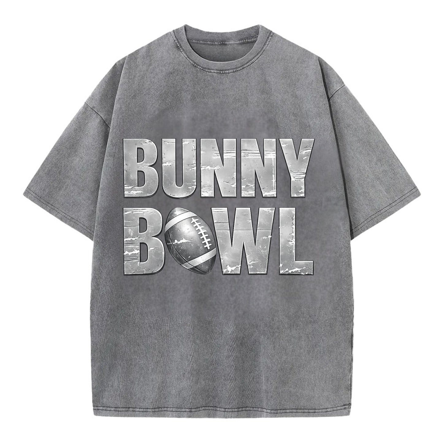 Bunny Bowl - Vintage T-shirt - Grey