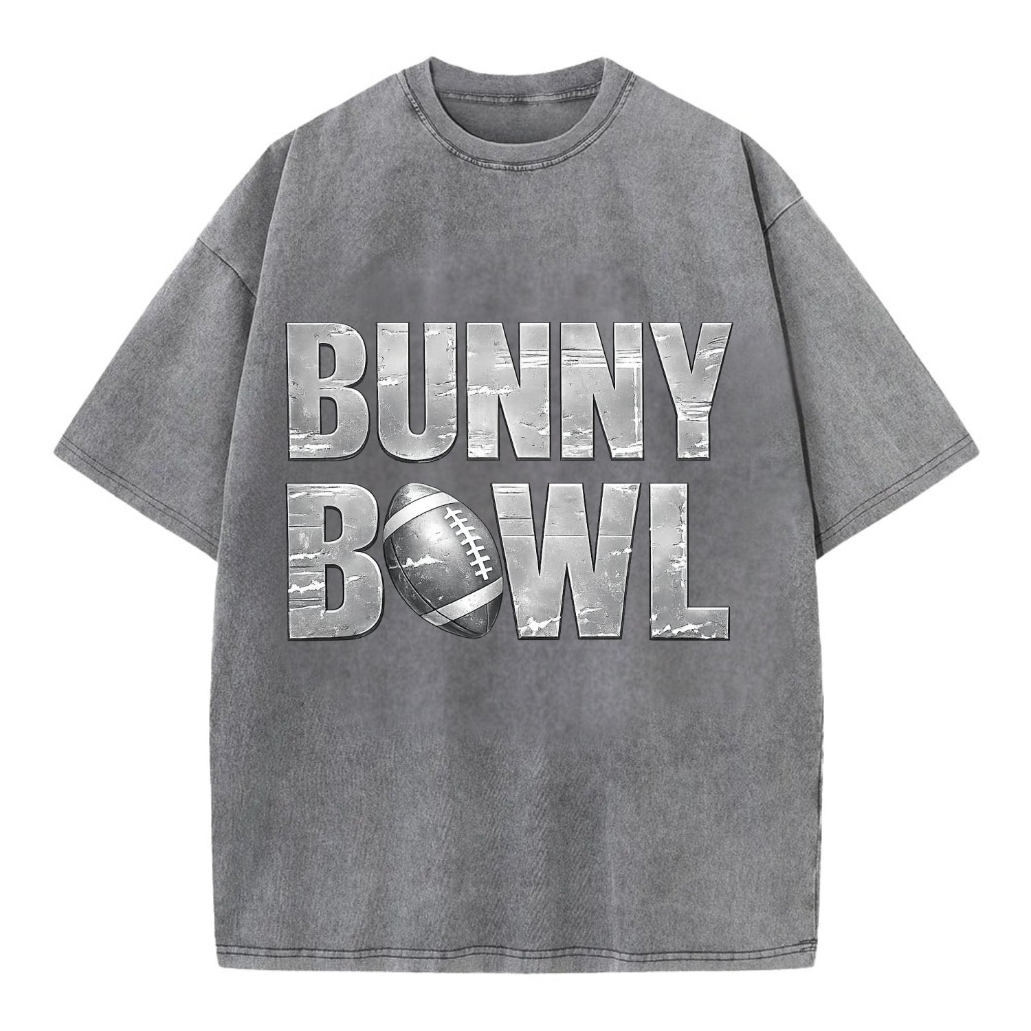 Bunny Bowl - Vintage T-shirt - Grey