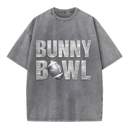 Bunny Bowl - Vintage T-shirt - Grey