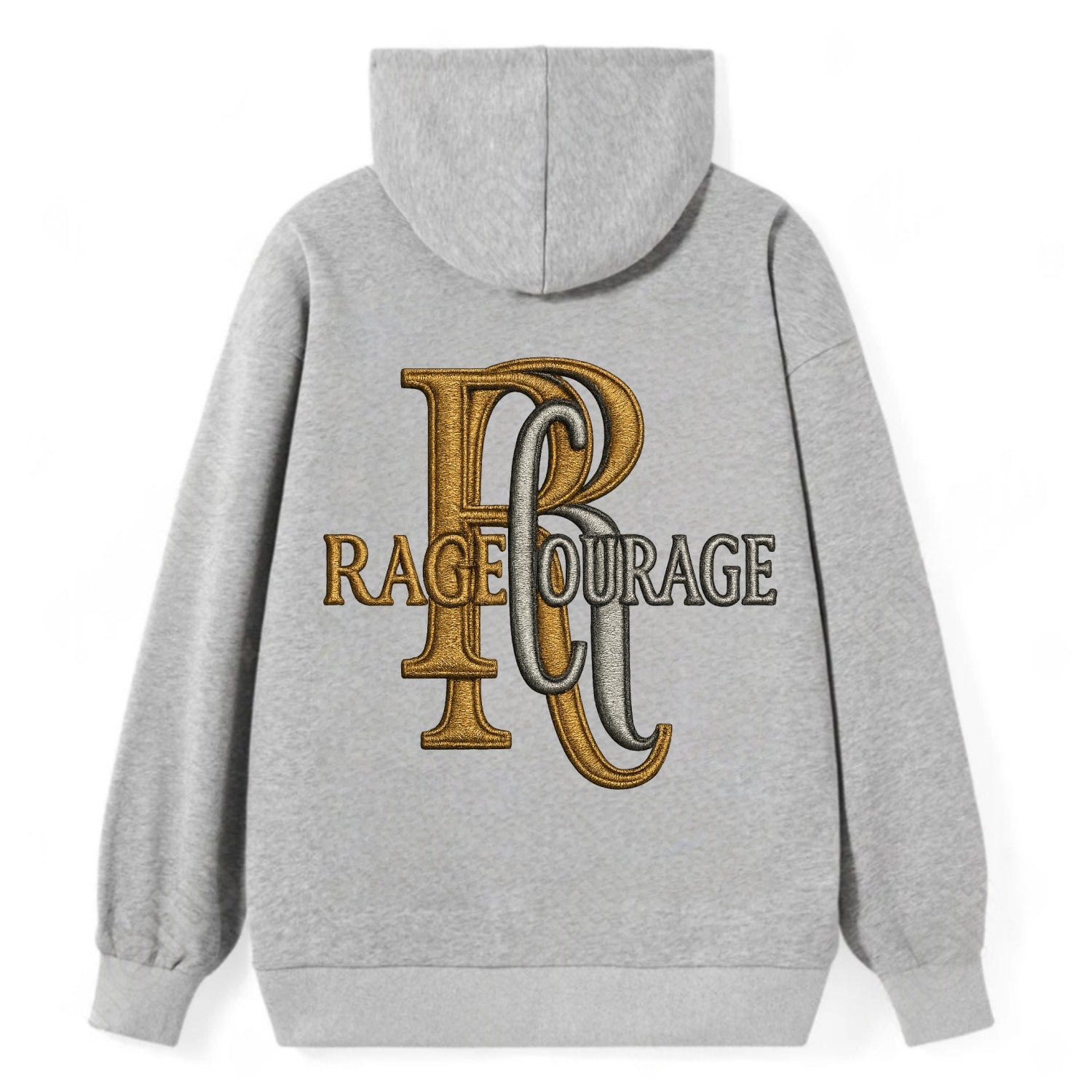 RAGE;COURAGE MODE Warrior Green Hat - Classic Pullover Hoodie - Grey