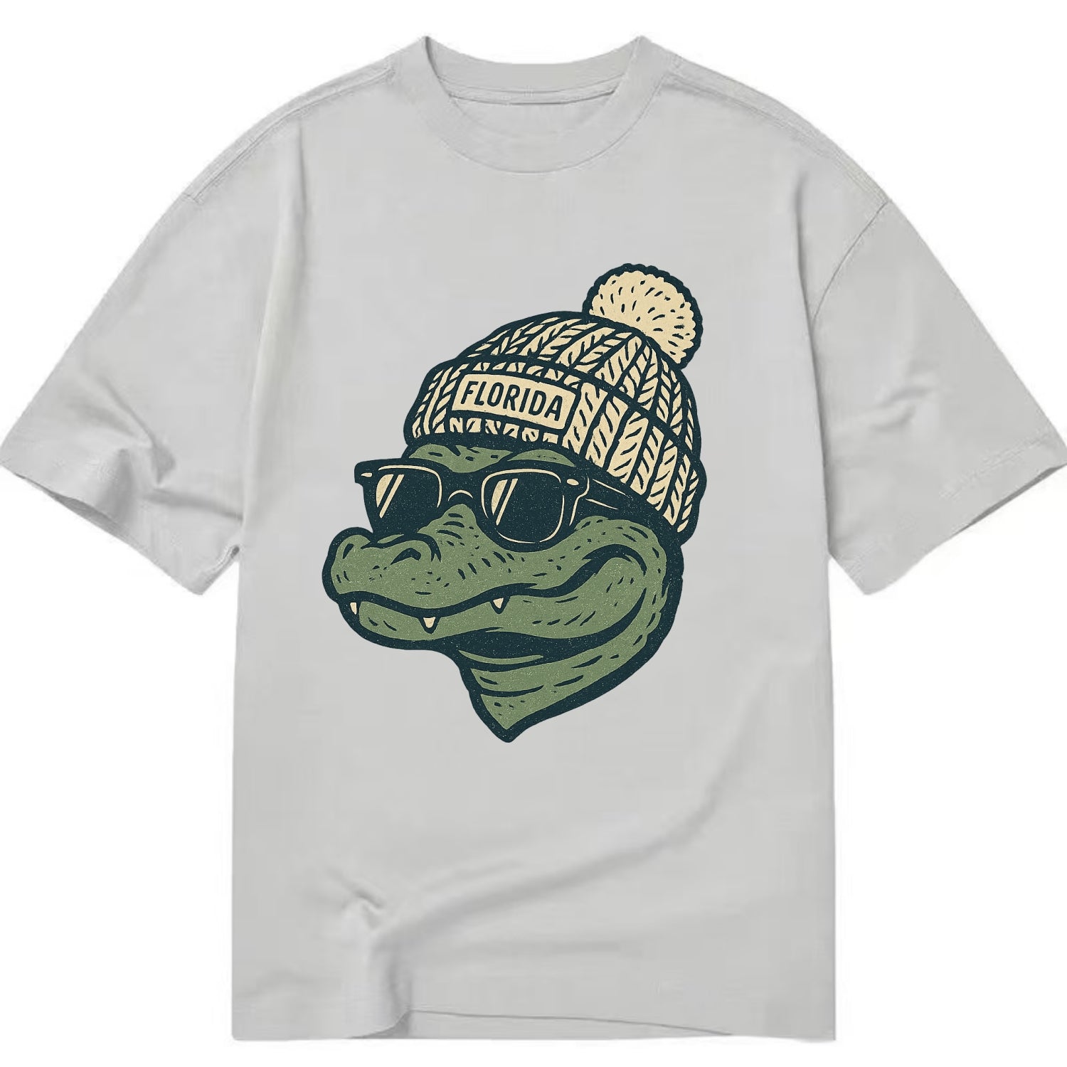 Gainesville Gator wearing Florida beanie - Classic T-shirt - Grey