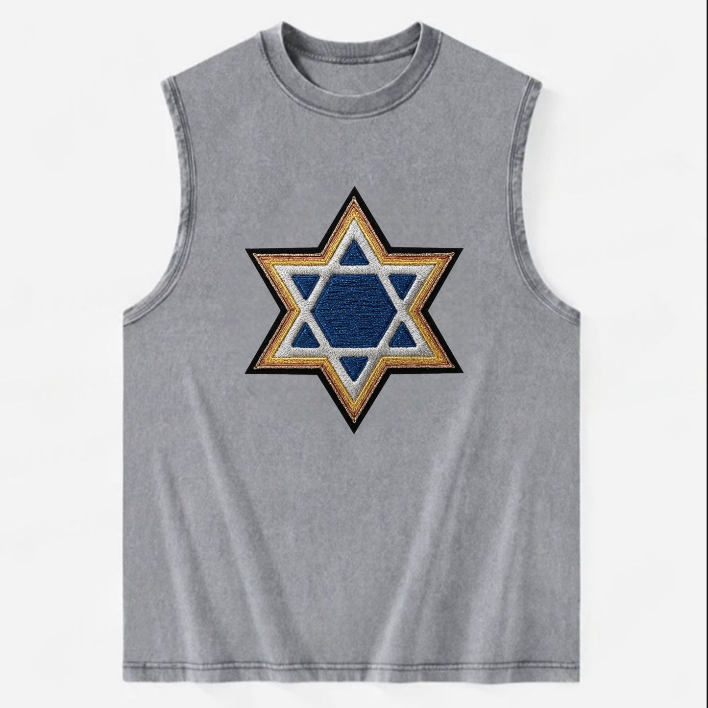 Star of David - Vintage Washed Tank - Grey