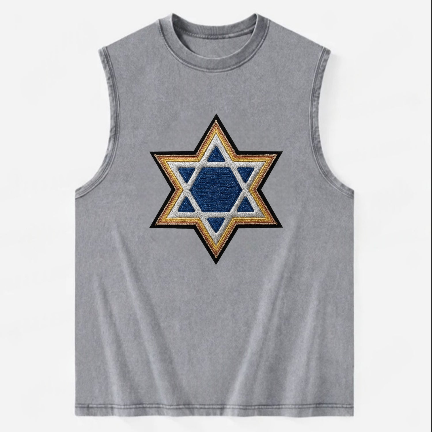 Star of David - Vintage Washed Tank - Grey