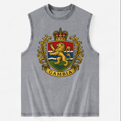 Gambia Heritage Badge  - Vintage Washed Tank - Grey