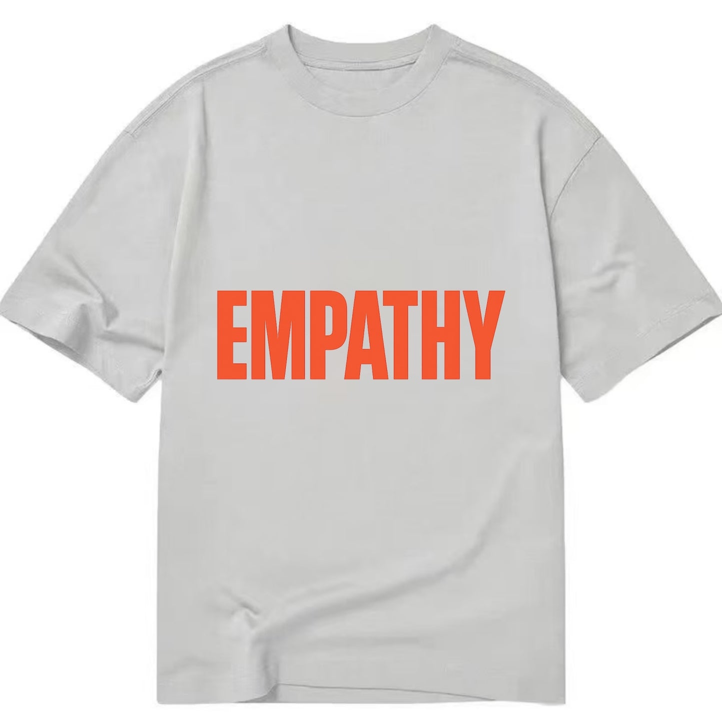 Bold typography design - "EMPATHY" - understanding others, emotional connection - Classic T-shirt - Grey