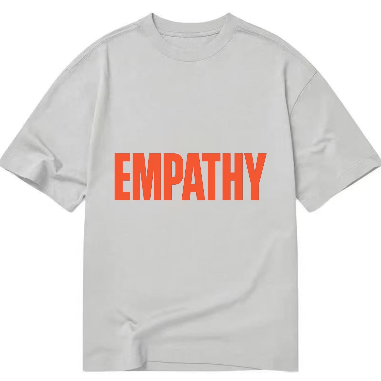 Bold typography design - "EMPATHY" - understanding others, emotional connection - Classic T-shirt - Grey