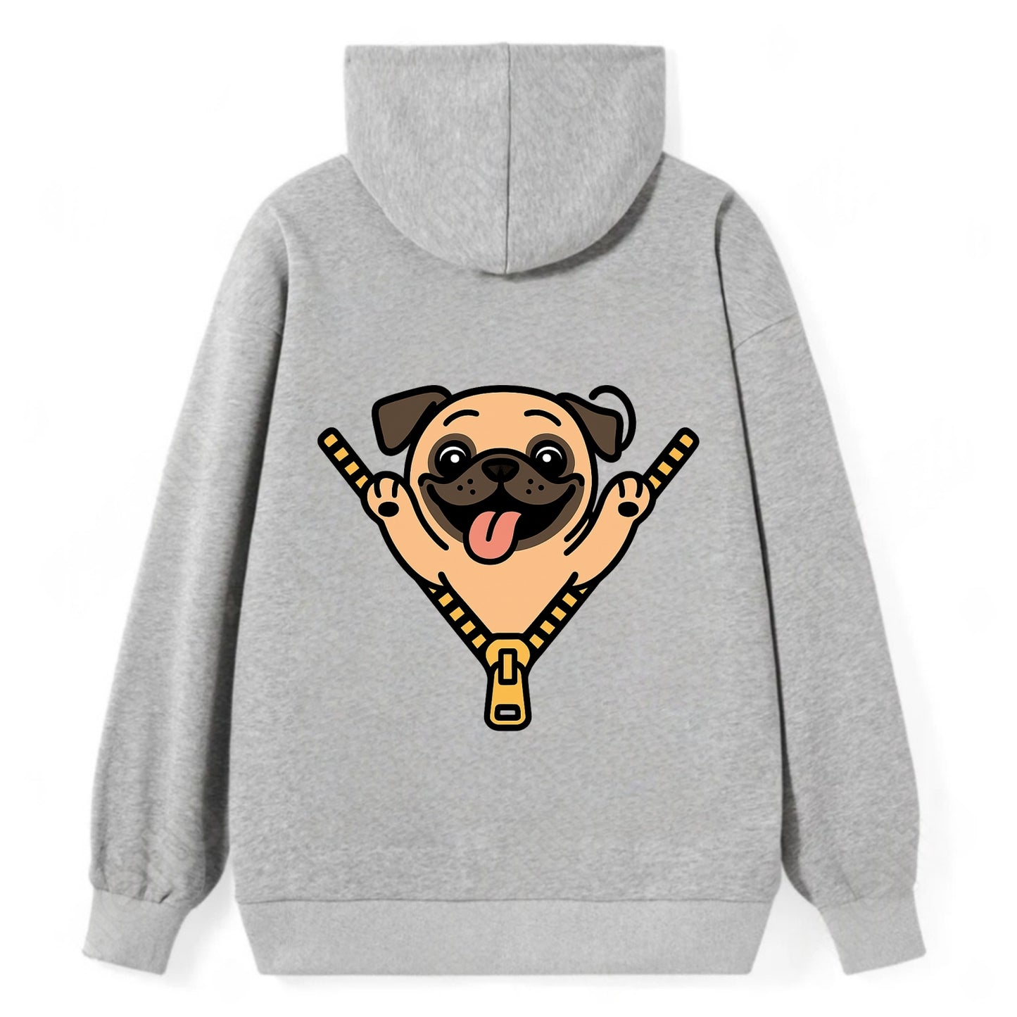 Pug - Classic Pullover Hoodie - Grey