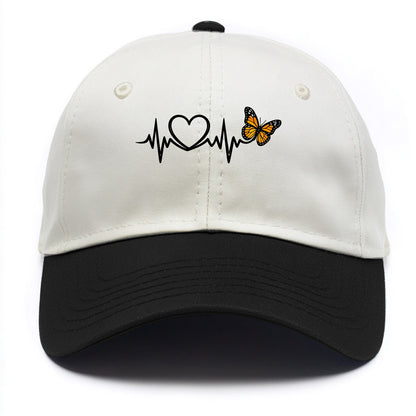 Heartbeat Butterfly - Two Tone Cap