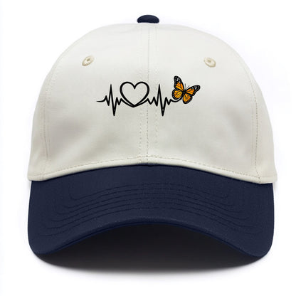 Heartbeat Butterfly - Two Tone Cap