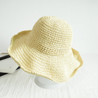 Handcrafted Foldable Sun Hat - Women's Summer Beach Straw Hat