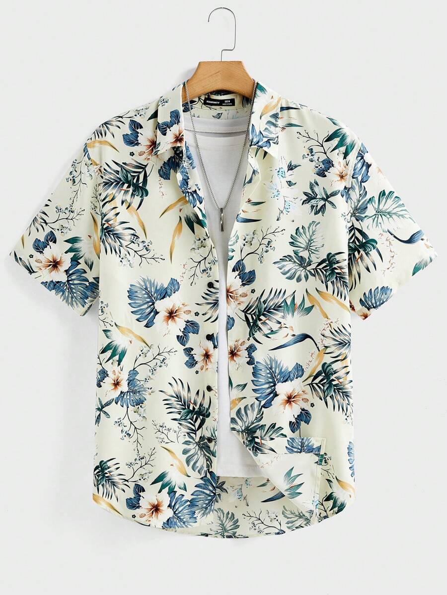 Hong Kong Style Printed Shirt for Men