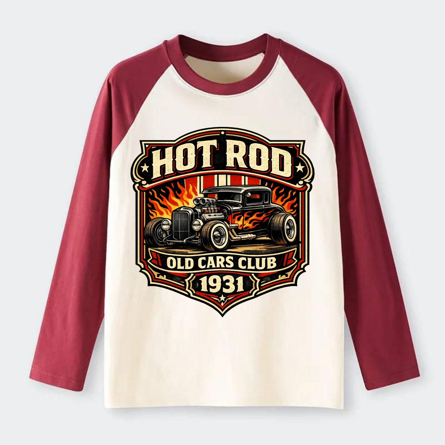 Hot Rod Club 1931 - Raglan Long Sleeve T-Shirt