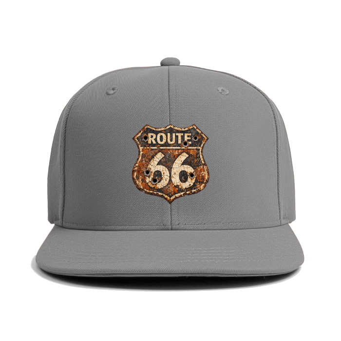 WEATHERED MARKER | Rust-aged Route 66 sign | Desert sun-bleached | Bullet holes Classic Snapback Cap