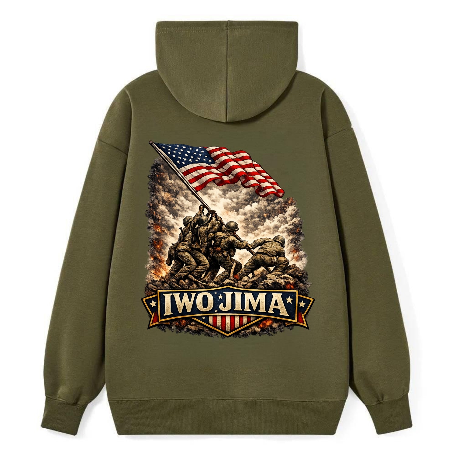 Iwo Jima Flag Raising - Classic Pullover Hoodie