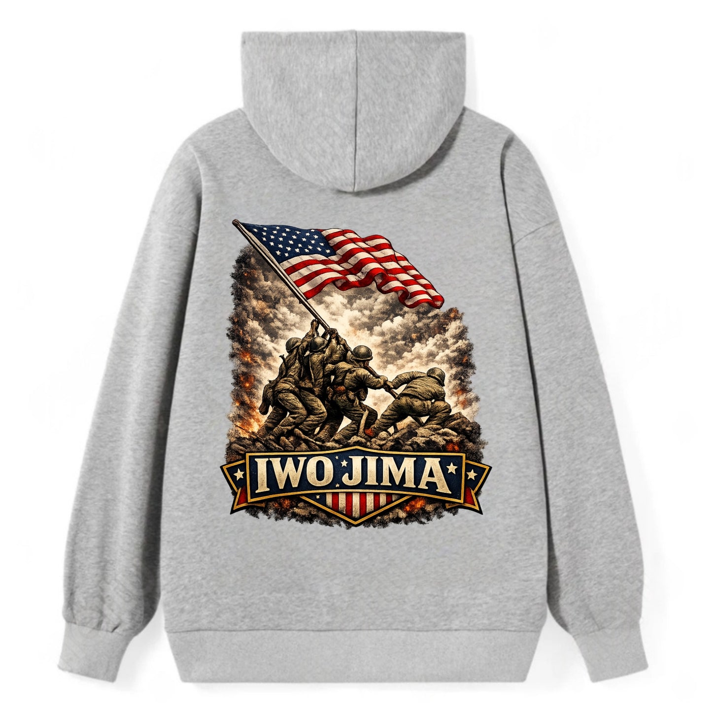 Iwo Jima Flag Raising - Classic Pullover Hoodie