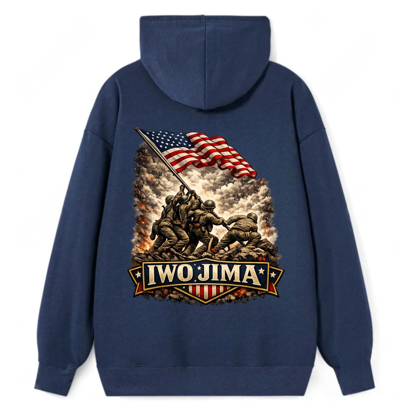 Iwo Jima Flag Raising - Classic Pullover Hoodie