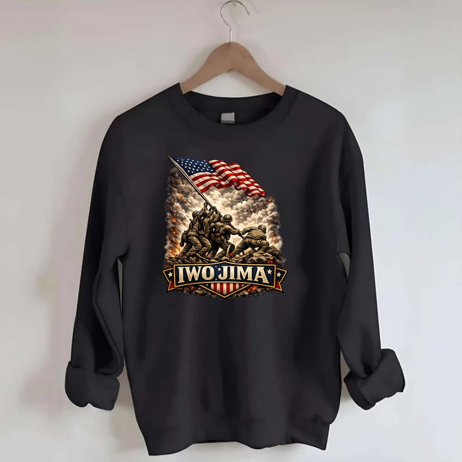 Iwo Jima Flag Raising - Crewneck Sweatshirt