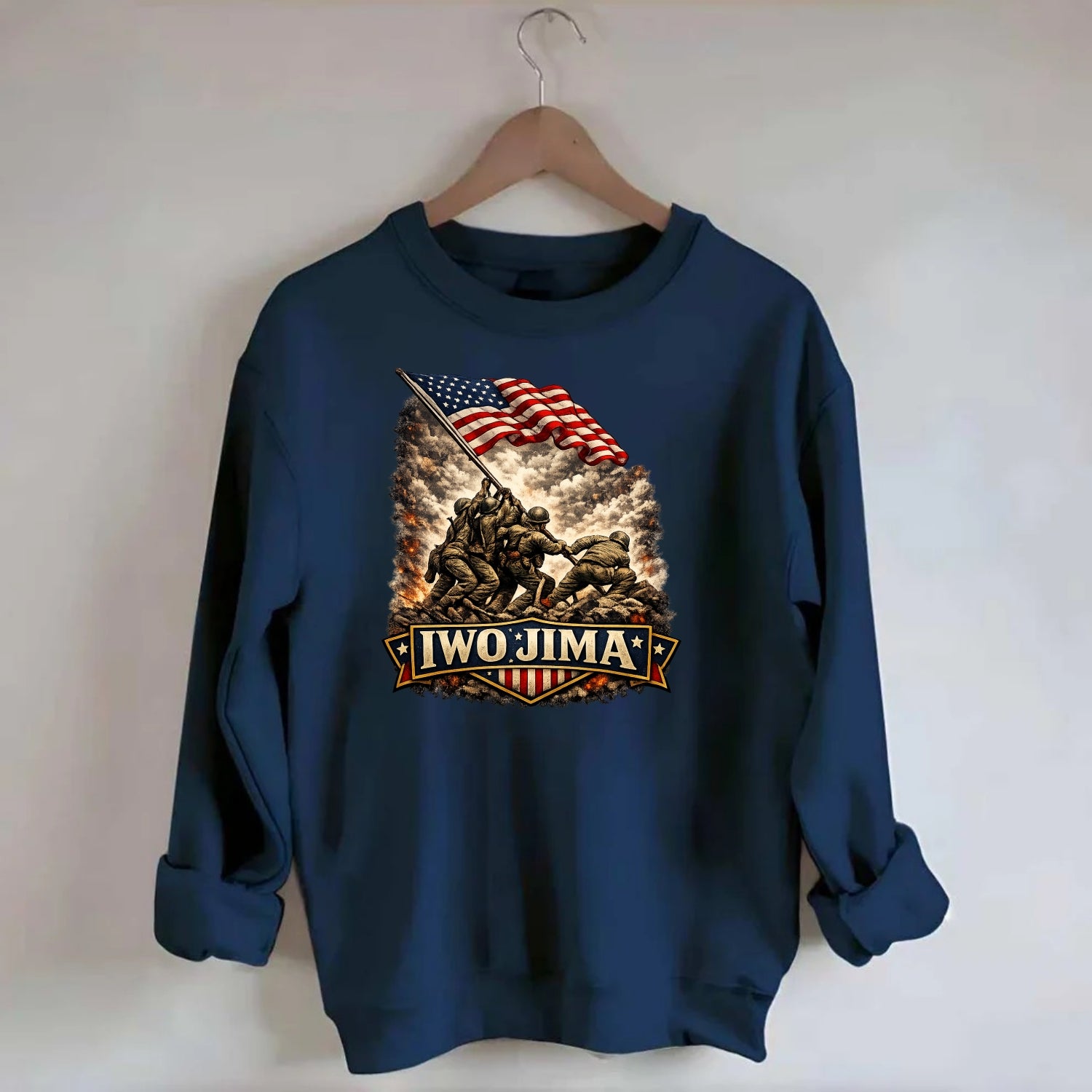 Iwo Jima Flag Raising - Crewneck Sweatshirt