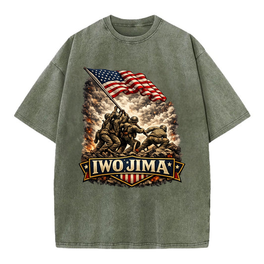 Iwo Jima Flag Raising - Vintage T-shirt