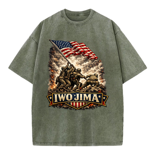 Iwo Jima Flag Raising - Vintage T-shirt