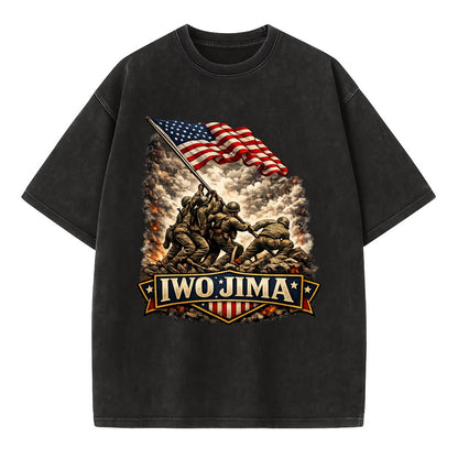 Iwo Jima Flag Raising - Vintage T-shirt
