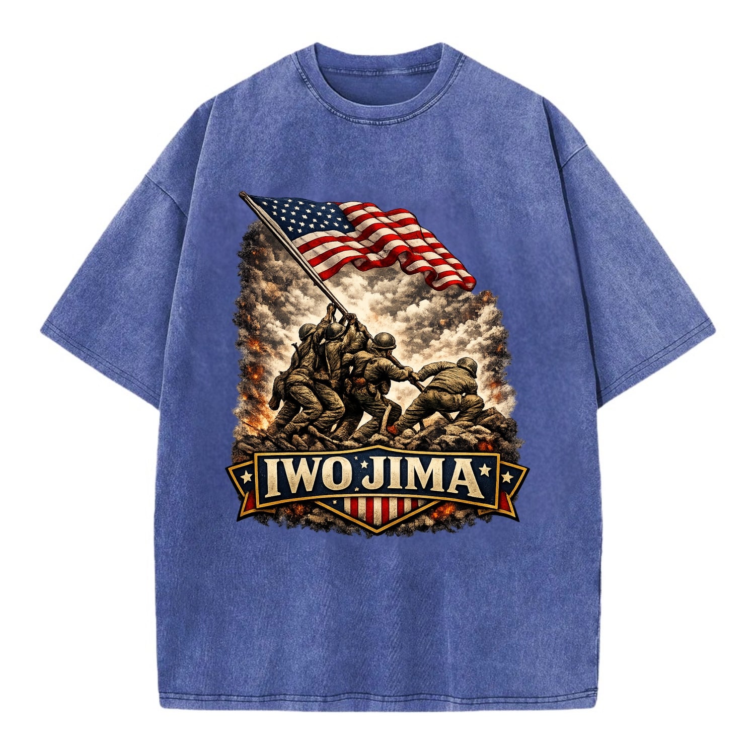 Iwo Jima Flag Raising - Vintage T-shirt