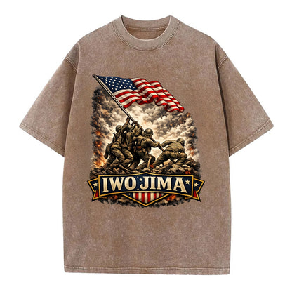 Iwo Jima Flag Raising - Vintage T-shirt