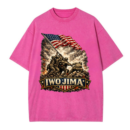 Iwo Jima Flag Raising - Vintage T-shirt