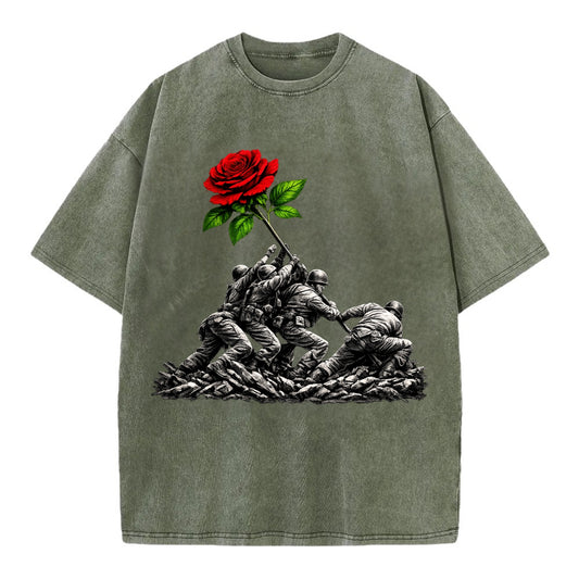 Iwo Jima Rose - Vintage T-shirt