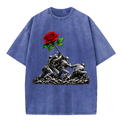 Iwo Jima Rose - Vintage T-shirt