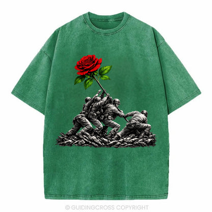 Iwo Jima Rose - Vintage T-shirt