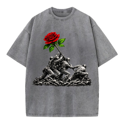 Iwo Jima Rose - Vintage T-shirt