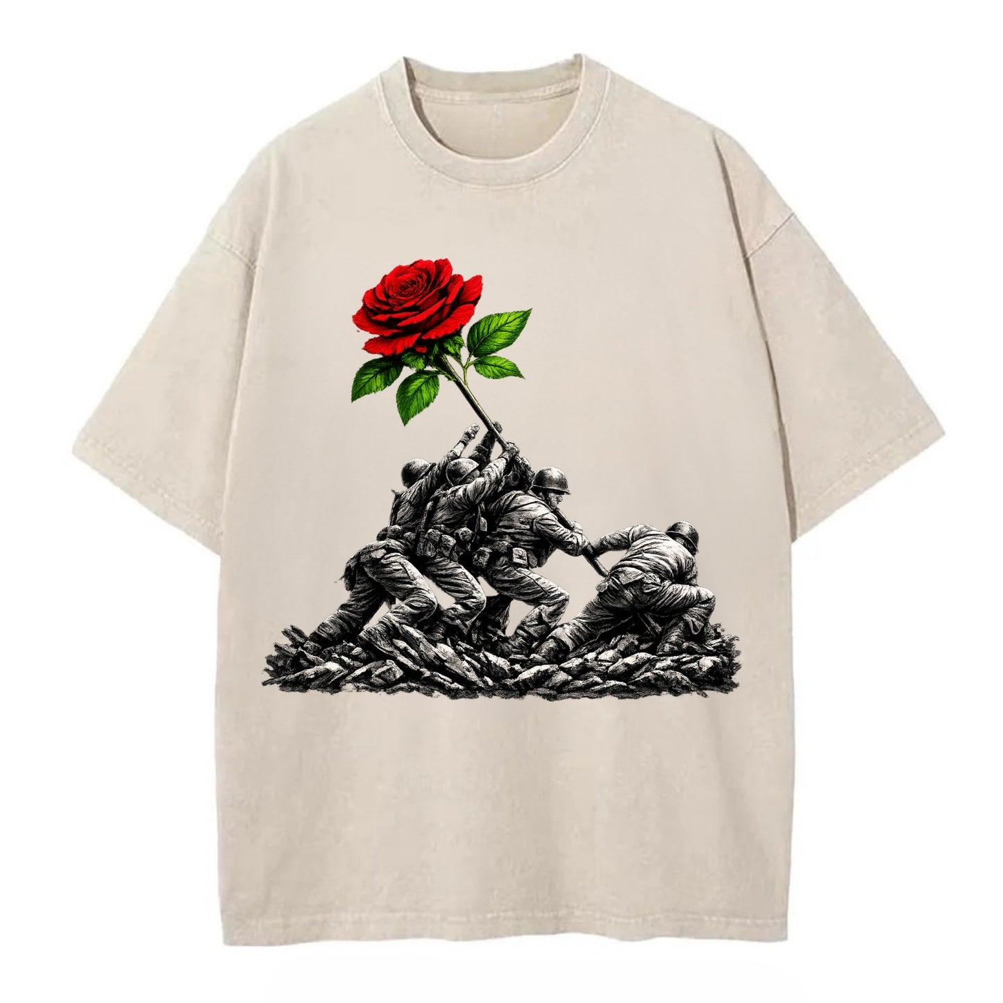 Iwo Jima Rose - Vintage T-shirt