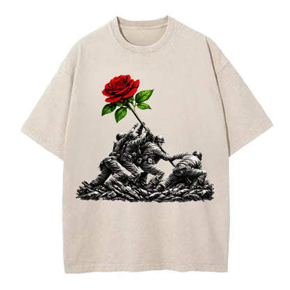 Iwo Jima Rose - Vintage T-shirt