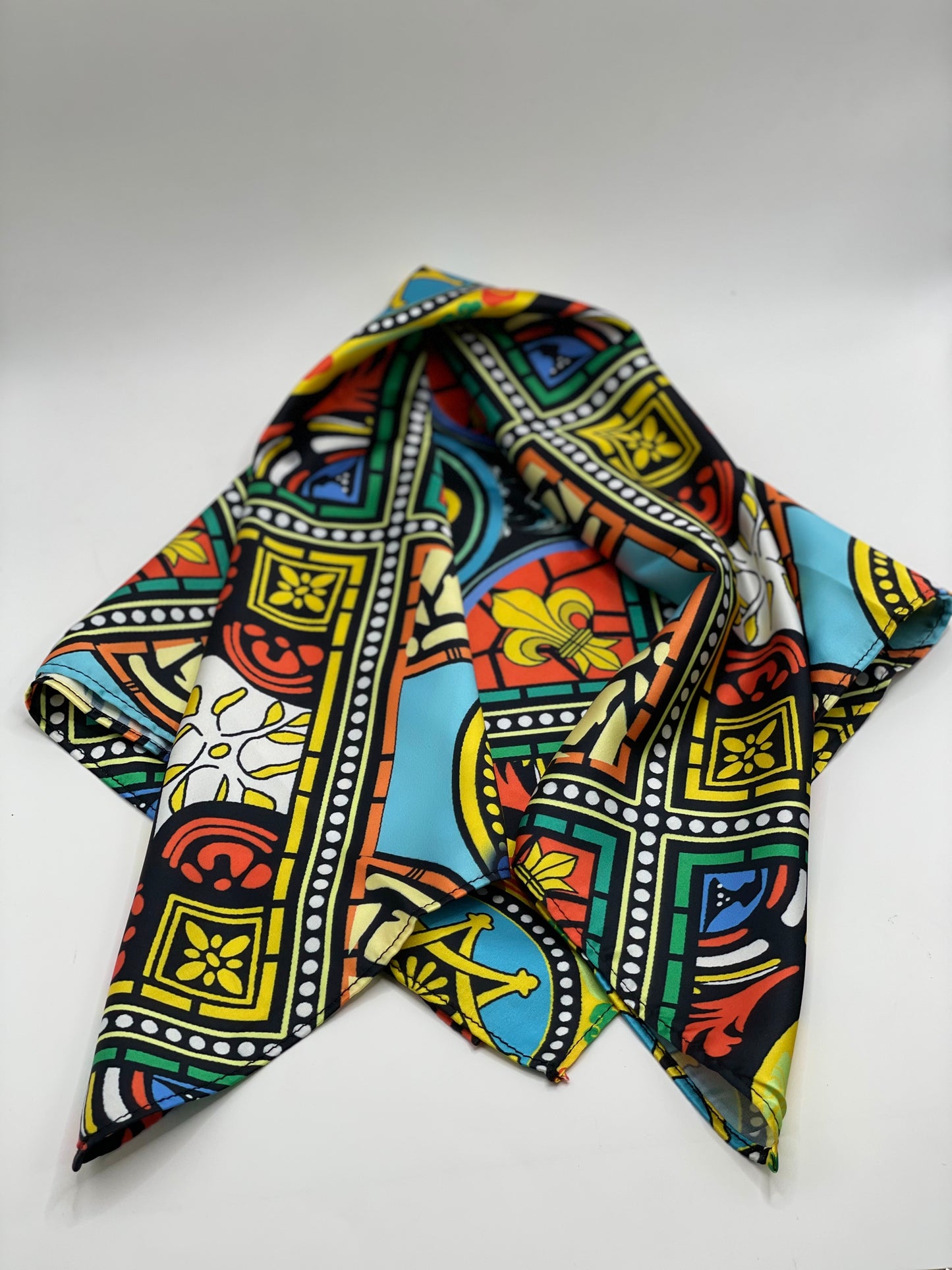 Silk Scarf, Printed Square Silk Twill Bandana, High-End Luxury Mulberry Silk Small Square Scarf for Packaging & Fashion