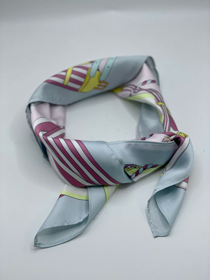 Silk Scarf, Printed Square Silk Twill Bandana, High-End Luxury Mulberry Silk Small Square Scarf for Packaging & Fashion