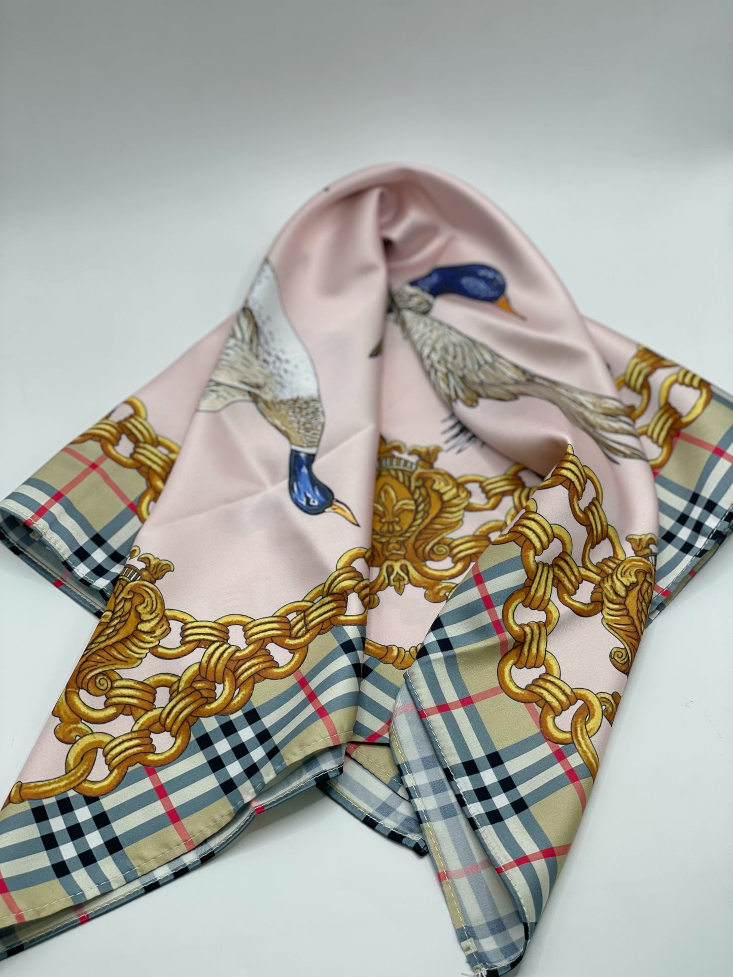 Silk Scarf, Printed Square Silk Twill Bandana, High-End Luxury Mulberry Silk Small Square Scarf for Packaging & Fashion