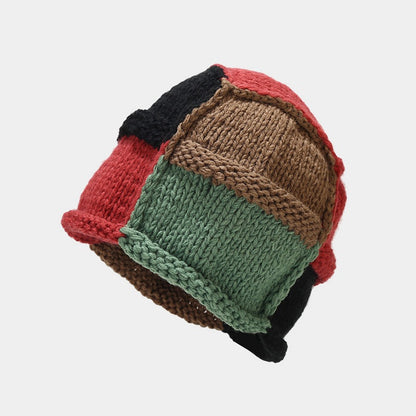 Japanese Knit Earflap Hat - Cozy Contrast Wool